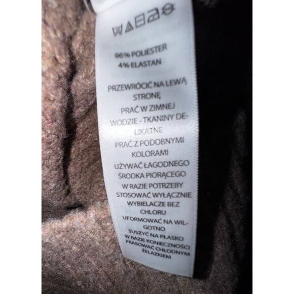 Cable Knit Half-Zip Sweater Womens 1X Sincerely Jules Tan Ribbed Y2k Chunky Cute - Picture 7 of 7